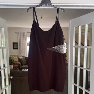 B Darlin Black Mini Dress with Silver Detail